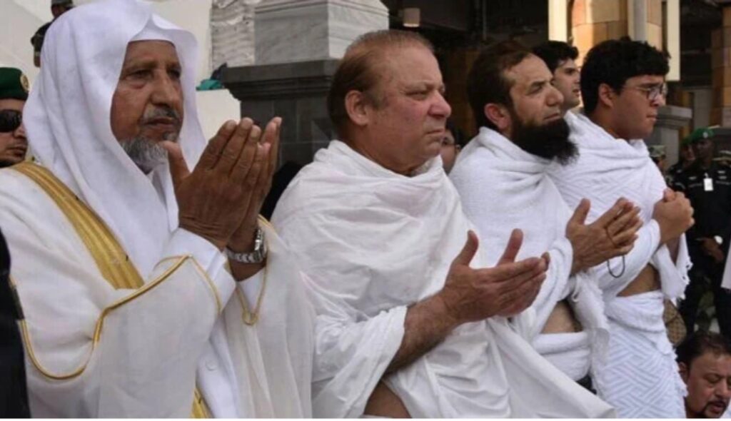 سابق وزیر اعظم  نواز شریف عمرہ ادا کرنے لندن سے سعودی عرب پہنچ گئے
