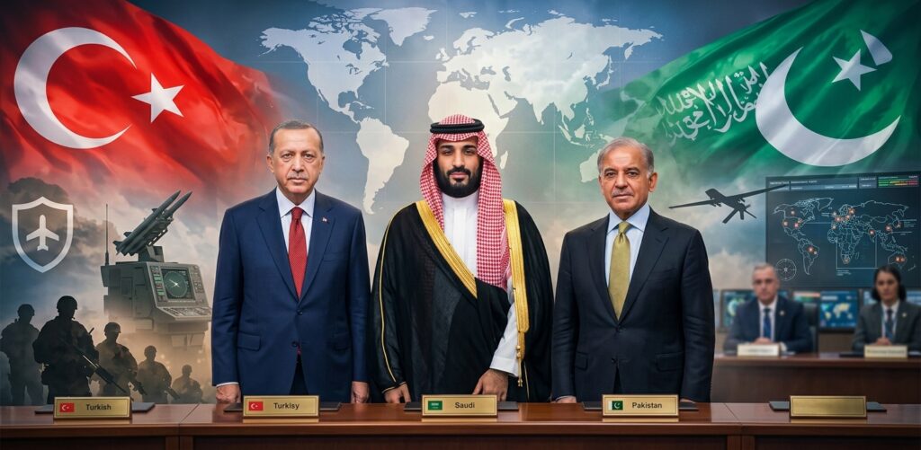 ریاض: پاکستان، سعودی عرب اور ترکی کے درمیان مکہ مشترکہ دفاعی معاہدے کے تحت اسٹریٹجک سیاسی و دفاعی کمیٹی کا اہم اجلاس آج ریاض میں ہو رہا ہے، جس میں خطے کی تیزی سے بدلتی ہوئی سکیورٹی صورتحال اور اتحاد کو عملی شکل دینے کے اقدامات پر غور کیا جائے گا۔